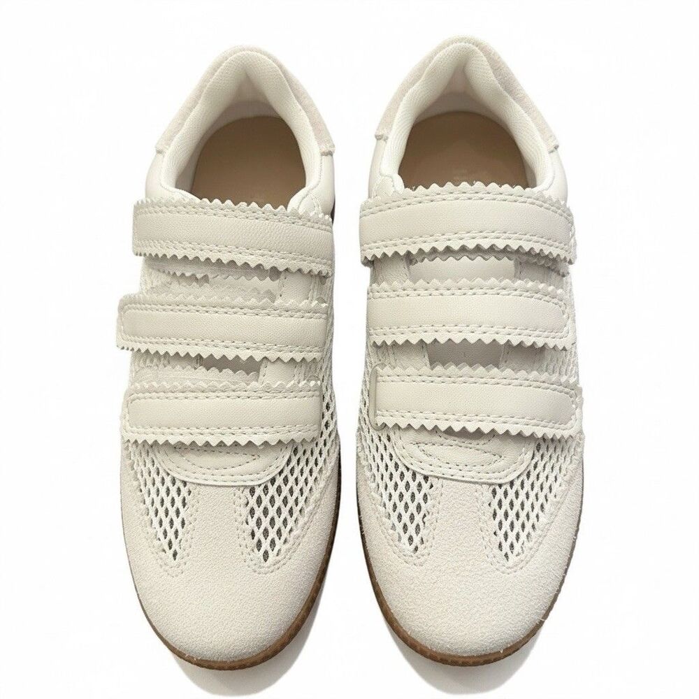 Silent D Seen Sneakers 39 white leather mesh Adjustable Straps Retro NWOB